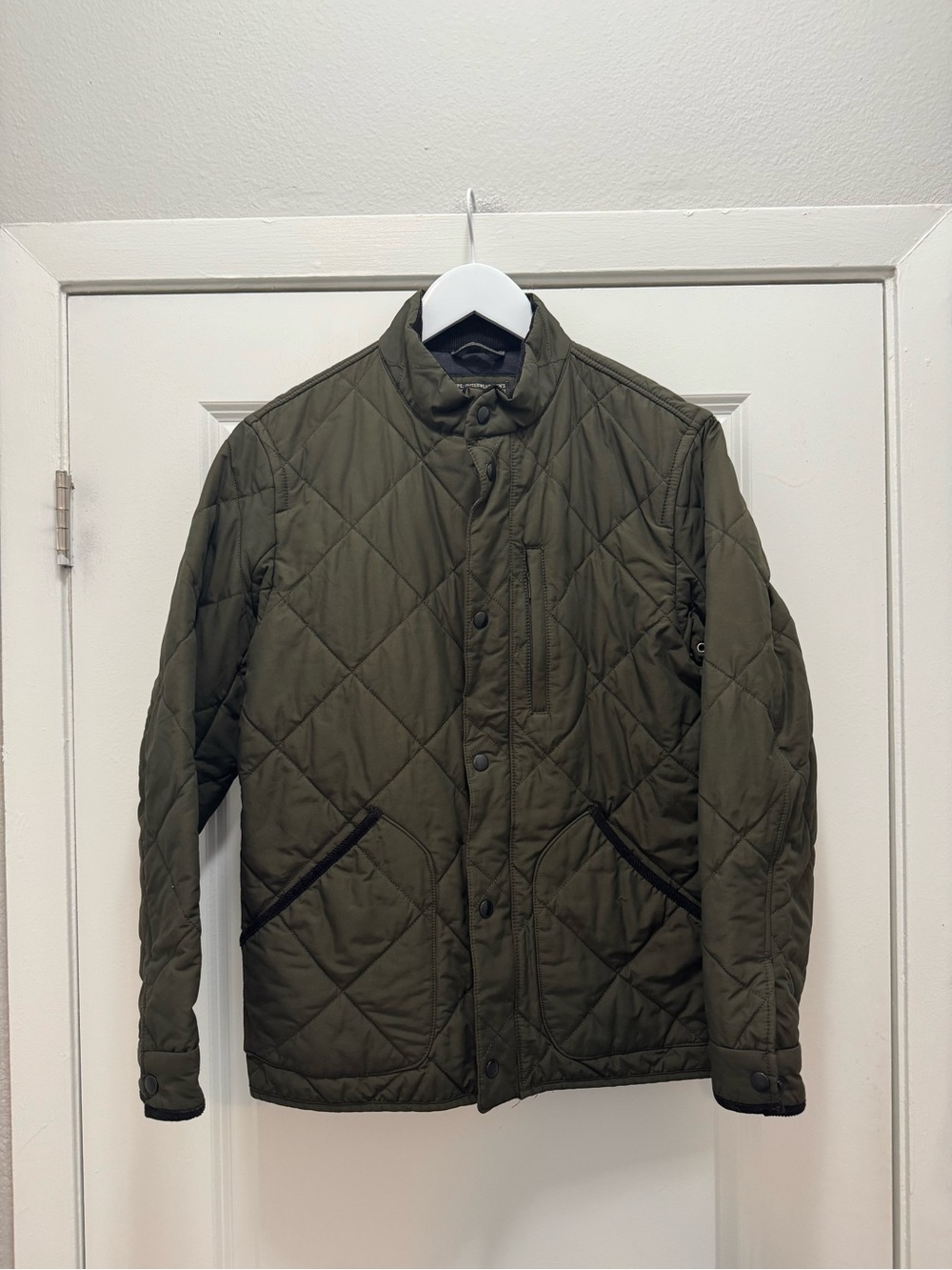 J.Crew Sussex Quilted Jacket Green Olive Field Primaloft Corduroy